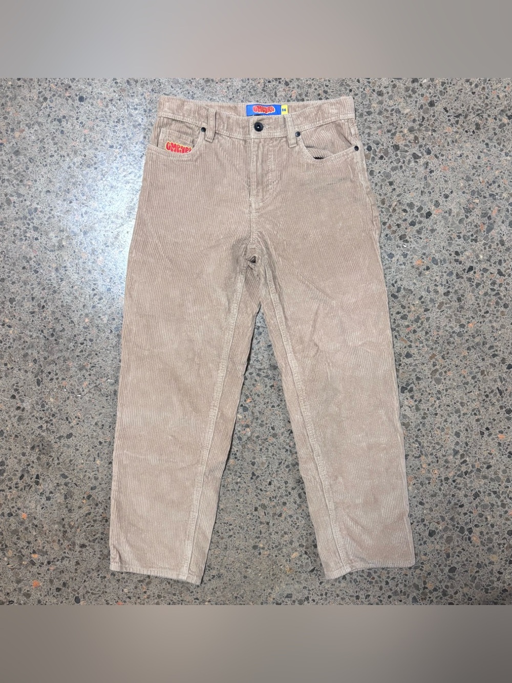 Empyre Corduroy Pants Jeans (Waist 26) Skater, Relaxed, Beige, Tan, Khaki